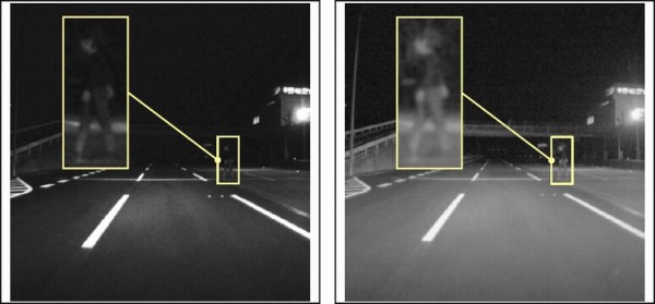 デンソーの車載用画像センサー、夜間の歩行者認識可能に