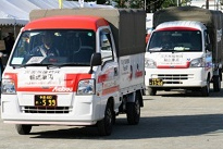 赤帽首都圏、東京都小平市の防災訓練で救援物資輸送