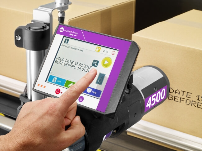 高速印字可能な段ボール向け大文字用プリンター