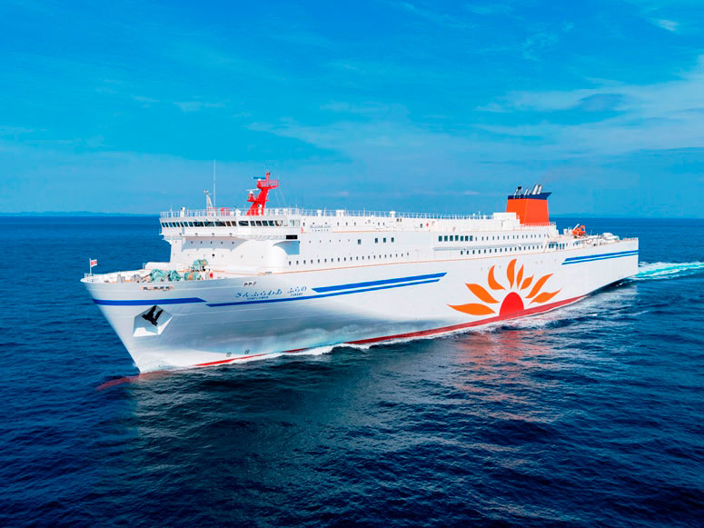 商船三井フェリー、｢さんふらわあふらの｣が海上公試運転